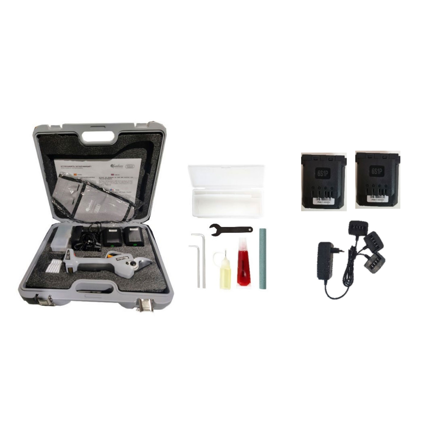 tijera-electrica-kamikaze-kv-390xl-incluye Contenidos incluídos con Tijera Eléctrica Kamikaze KV-390XL